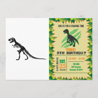 Tyrannosaurus Skeleton - Kies achtergrondkleur Kaart