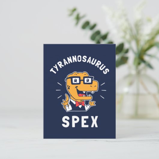 Tyrannosaurus Spex Briefkaart (Staand voorkant)