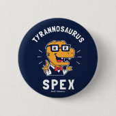 Tyrannosaurus Spex Ronde Button 5,7 Cm (Voorkant)