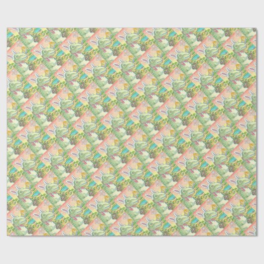 TYRANNOSAURUS T REX, DINO EASTER WRAPPINGSPAPIER CADEAUPAPIER (Vlak)