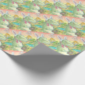 TYRANNOSAURUS T REX, DINO EASTER WRAPPINGSPAPIER CADEAUPAPIER (Hoek)