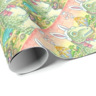 TYRANNOSAURUS T REX, DINO EASTER WRAPPINGSPAPIER CADEAUPAPIER