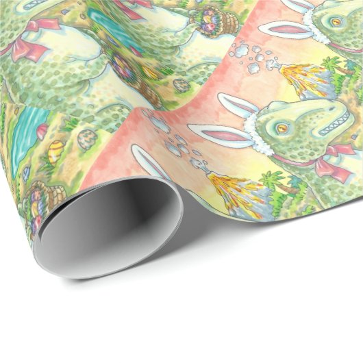 TYRANNOSAURUS T REX, DINO EASTER WRAPPINGSPAPIER CADEAUPAPIER (Rol Hoek)