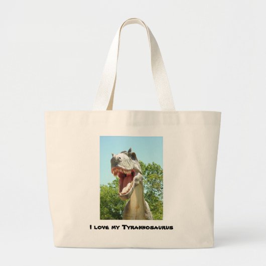 Tyrannosaurus T-Rex Dinosaur Grote Tote Bag (Voorkant)