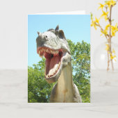 Tyrannosaurus T-Rex Dinosaur Kaart (Gele Bloem)