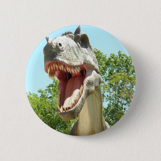 Tyrannosaurus T-Rex Dinosaur Ronde Button 5,7 Cm (Voorkant)