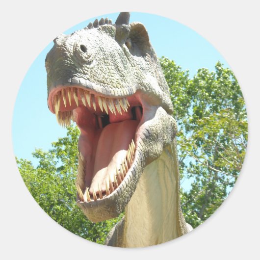 Tyrannosaurus T-Rex Dinosaur Ronde Sticker (Voorkant)