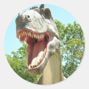Tyrannosaurus T-Rex Dinosaur Ronde Sticker