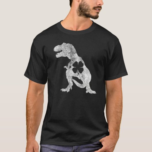 Tyrannosaurus T Rex Dinosaur ST PATRICKS DAY Irish T-shirt (Voorkant)