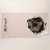 Tyrannosaurus T-rex dinosaurus gepersonaliseerde n Strandlaken (Voorkant)