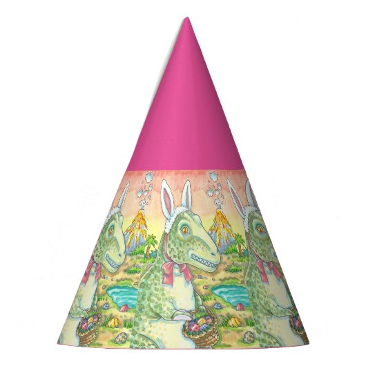 TYRANNOSAURUS T-REX EASTER BUNNY PARTY PET Dino Feesthoedjes (Links)