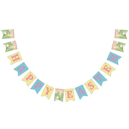 TYRANNOSAURUS T-REX EASTER DINOSAUR BUNTING BANNER (Alle)