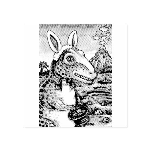 TYRANNOSAURUS T-REX, PAASDINOSAURUS RUBBER STEMPEL (Afrduk)