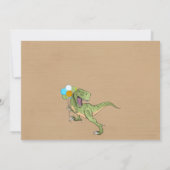 Tyrannosaurus Three Rex Dinosaur 3rd Birthday Kaart (Achterkant)