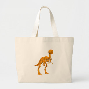 Tyrannosaurus trickbehandelus grote tote bag
