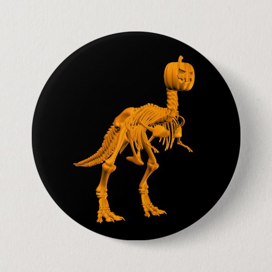 Tyrannosaurus trickbehandelus ronde button 7,6 cm (Voorkant)