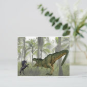 Tyrannosaurus unicorn dinosaurus briefkaart (Staand voorkant)
