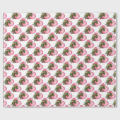 Tyrannosaurus Valentijnsdag Cadeaupapier (Vlak)