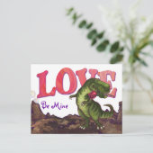 Tyrannosaurus Valentijnsdag Feestdagenkaart (Staand voorkant)