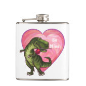 Tyrannosaurus Valentijnsdag Heupfles (Voorkant)