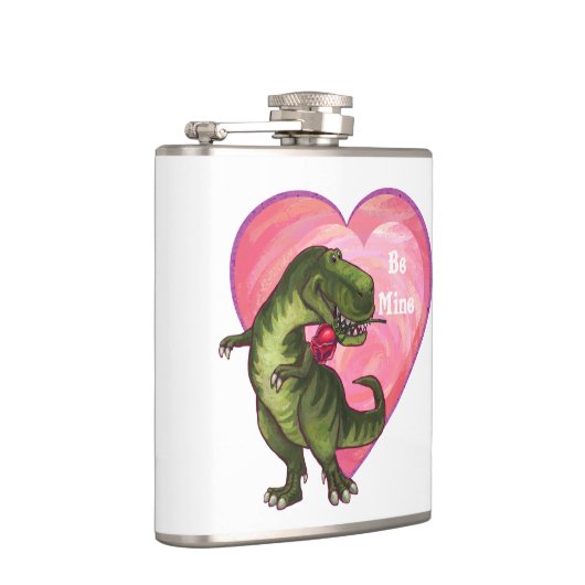 Tyrannosaurus Valentijnsdag Heupfles (Rechts)