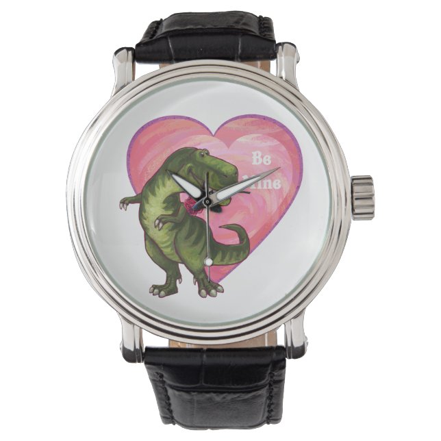 Tyrannosaurus Valentijnsdag Horloge (Voorkant)