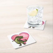 Tyrannosaurus Valentijnsdag Kartonnen Onderzetters (Insitu)