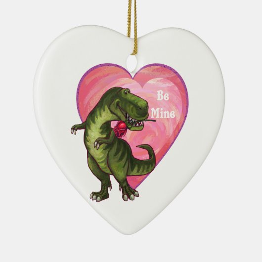 Tyrannosaurus Valentijnsdag Keramisch Ornament (Rechts)