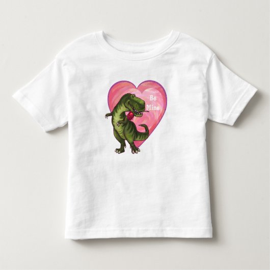 Tyrannosaurus Valentijnsdag Kinder Shirts (Voorkant)
