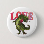 Tyrannosaurus Valentijnsdag Ronde Button 5,7 Cm (Voorkant)