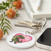 Tyrannosaurus Valentijnsdag Sleutelhanger (Voorkant Rechts)