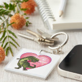 Tyrannosaurus Valentijnsdag Sleutelhanger (Voorkant Rechts)