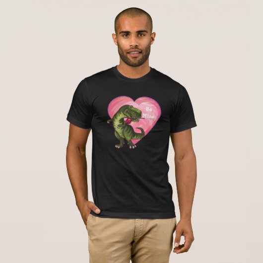 Tyrannosaurus Valentijnsdag T-shirt (Voorkant volledig)