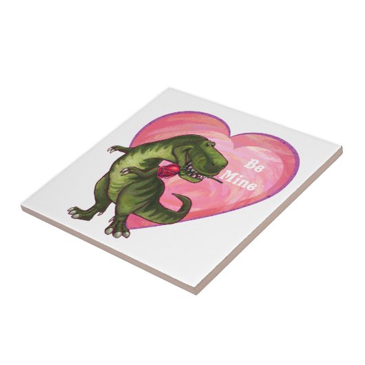 Tyrannosaurus Valentijnsdag Tegeltje (Zijkant)