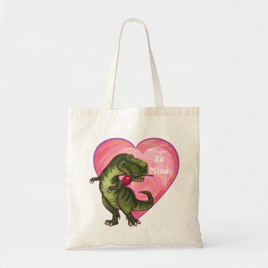 Tyrannosaurus Valentijnsdag Tote Bag (Voorkant)