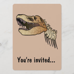 Tyrannous Rex Dinosaur Birthday Party Invitation Kaart