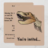 Tyrannous Rex Dinosaur verjaardagsfeestje uitnodig Kaart (Voorkant / Achterkant)