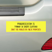 Tyranny in kleding bumpersticker (Op auto)