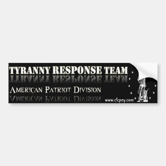 Tyranny Response Team Bumpersticker (Voorkant)