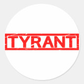 Tyrant Stamp Ronde Sticker (Voorkant)