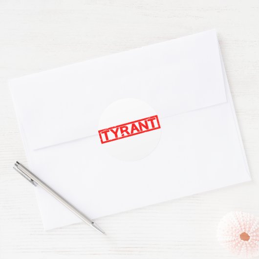 Tyrant Stamp Ronde Sticker (Envelop)