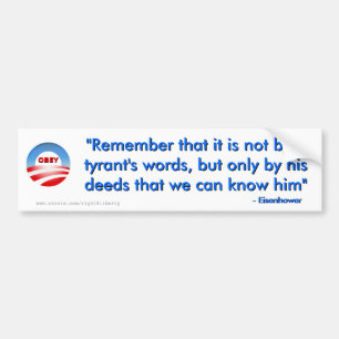 Tyrant's woorden bumpersticker