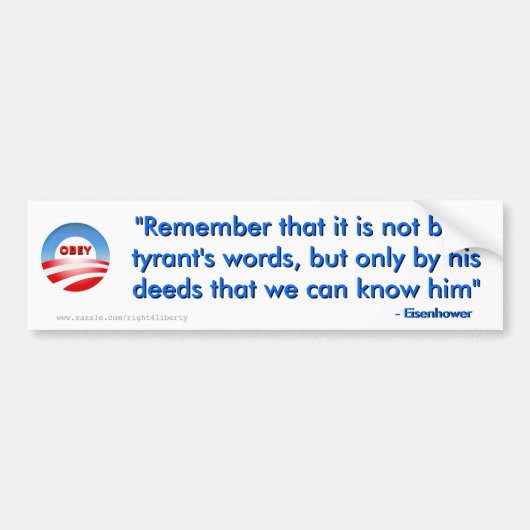 Tyrant's woorden bumpersticker (Voorkant)