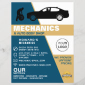Tyre Change, Auto Mechanic & Repairs Advertising Flyer (Voorkant)