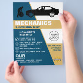 Tyre Change, Auto Mechanic & Repairs Advertising Flyer (Hand)
