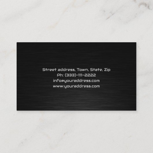 Tyre Mount en Balance Car Check Service Visitekaartje (Achterkant)