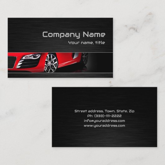 Tyre Mount en Balance Car Check Service Visitekaartje (Voorkant / Achterkant)