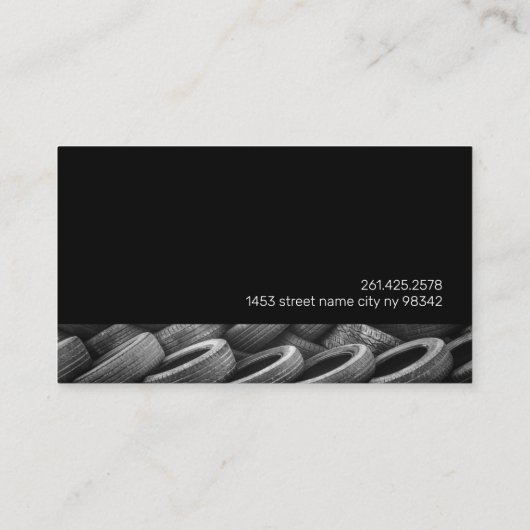 Tyre Shop Recyclen Auto Visitekaartje (Achterkant)