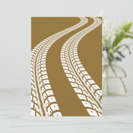 Tyre Tracks Kaart (Staand voorkant)