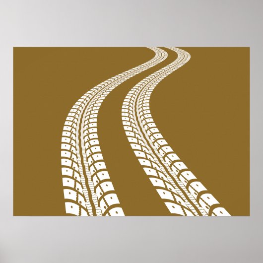 Tyre Tracks Poster (Voorkant)